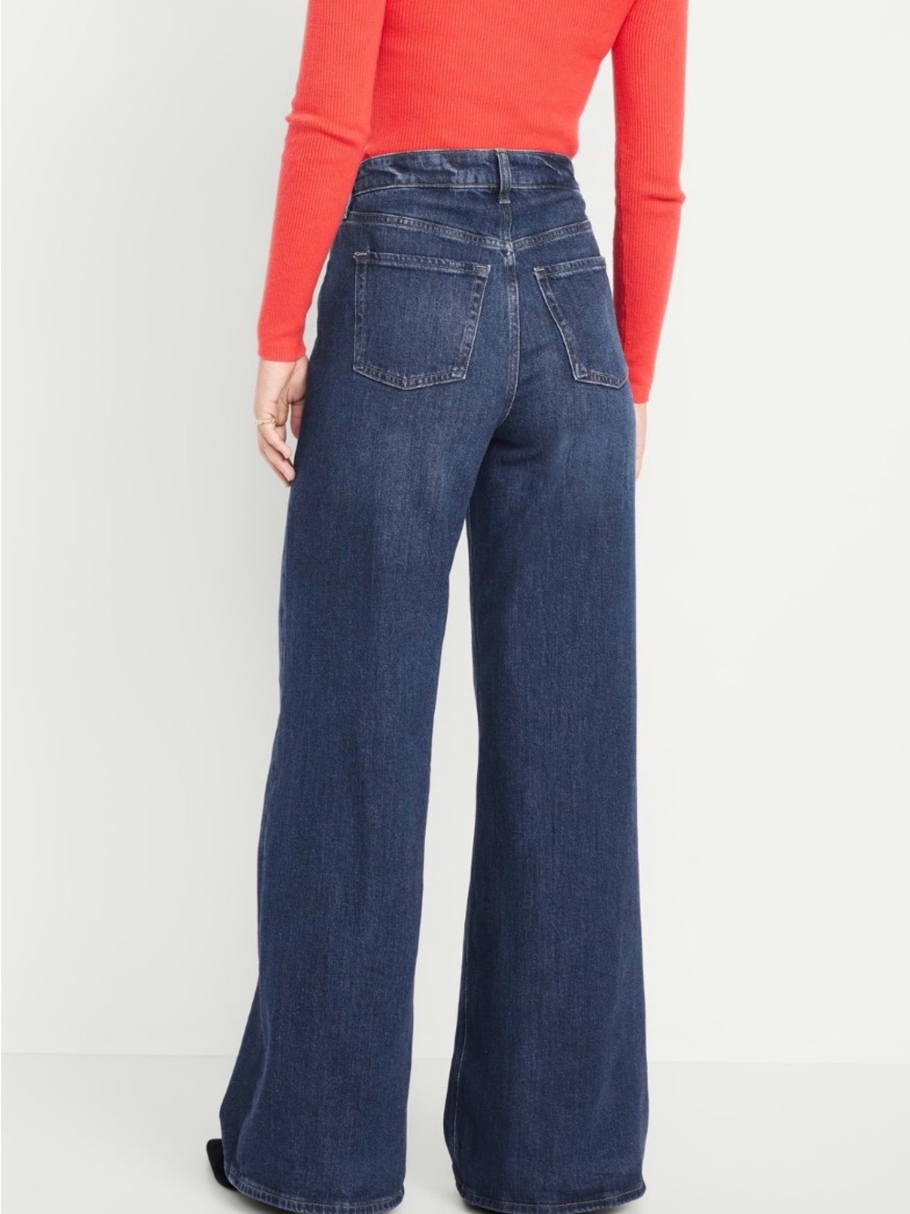 Old navy High-Waisted Wide-Leg Dark Blue Jeans